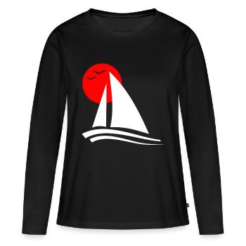 Sailing Black - Women's Premium Organic Long Sleeve Shirt - black - Front - Julia (174cm)