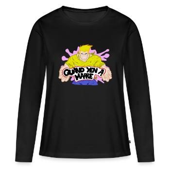 Quand yen a marre - T-shirt manches longues Premium bio Femme - noir - Devant - Julia (174cm)