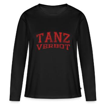 Interdiction de danse rouge - T-shirt manches longues Premium bio Femme - noir - Devant - Julia (174cm)