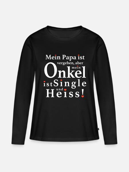 Mein Heisser Onkel - Frauen Premium Bio Langarmshirt - Schwarz