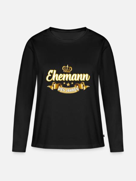 Ehemann des Jahres - Frauen Premium Bio Langarmshirt - Schwarz