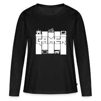 Gamer - Gamers Passion - Women's Premium Organic Long Sleeve Shirt - black - Front - Julia (174cm)