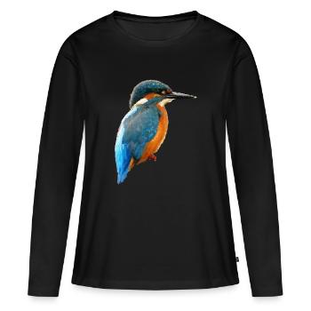 Vogel - Frauen Premium Bio Langarmshirt - Schwarz - Vorne - Julia (174cm)