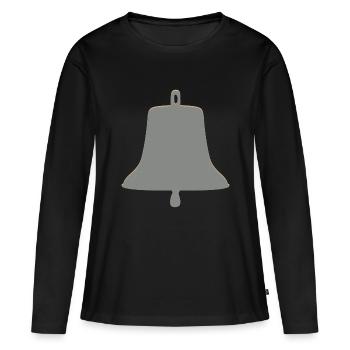 grande cloche - T-shirt manches longues Premium bio Femme - noir - Devant - Julia (174cm)