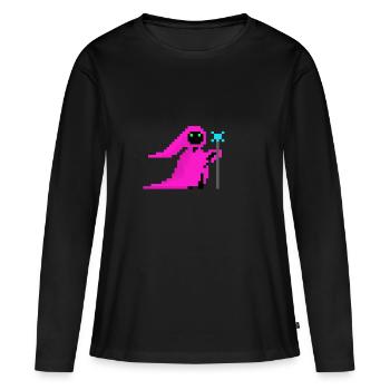 rose Mage - T-shirt manches longues Premium bio Femme - noir - Devant - Julia (174cm)
