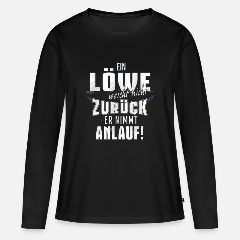 Löwe Sternzeichen - Frauen Premium Bio Langarmshirt - Schwarz
