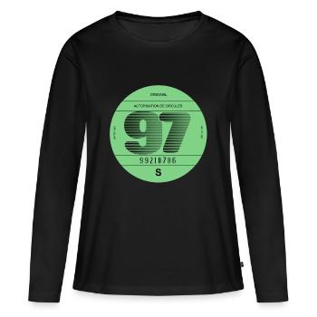 vignette 1997 France rétro vintage voiture - T-shirt manches longues Premium bio Femme - noir - Devant - Julia (174cm)