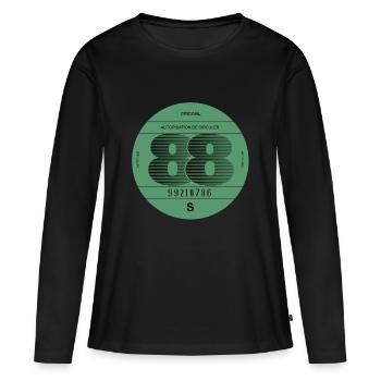 vignette 1988 France rétro vintage voiture - T-shirt manches longues Premium bio Femme - noir - Devant - Julia (174cm)