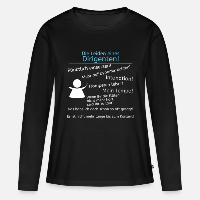 Leiden eines Dirigenten - Frauen Premium Bio Langarmshirt - Schwarz
