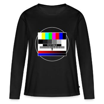 tv-testbild - T-shirt manches longues Premium bio Femme - noir - Devant - Julia (174cm)
