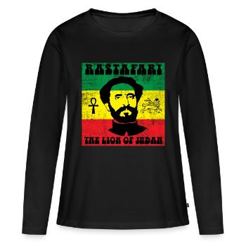 Reggae - T-shirt manches longues Premium bio Femme - noir - Devant - Julia (174cm)