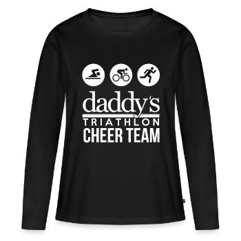 Triathlon Cheer Team - Frauen Premium Bio Langarmshirt - Schwarz - Vorne - Julia (174cm)