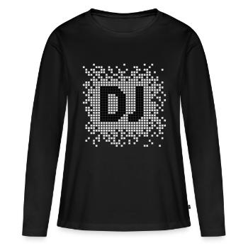 DJ Pixel - T-shirt manches longues Premium bio Femme - noir - Devant - Julia (174cm)
