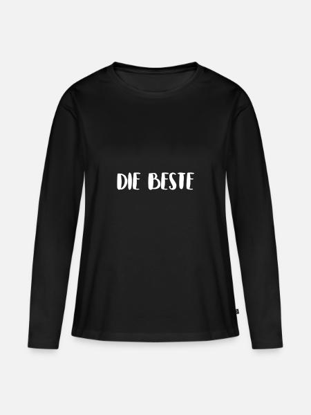 Die Beste Geschenk - Frauen Premium Bio Langarmshirt - Schwarz