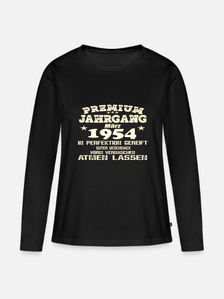 1954 Perfektion - Frauen Premium Bio Langarmshirt - Schwarz