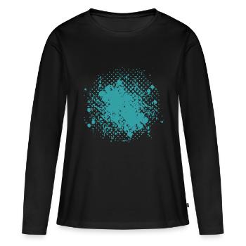 Vector background de - Frauen Premium Bio Langarmshirt - Schwarz - Vorne - Julia (174cm)