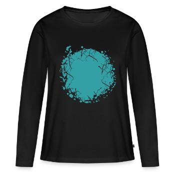 Vector background de - Frauen Premium Bio Langarmshirt - Schwarz - Vorne - Julia (174cm)