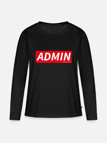 ADMIN - Frauen Premium Bio Langarmshirt - Schwarz
