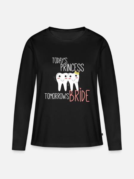 tomorrows bride.png - Frauen Premium Bio Langarmshirt - Schwarz