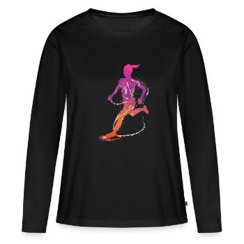 cross-country féminin de - T-shirt manches longues Premium bio Femme - noir - Devant - Julia (174cm)