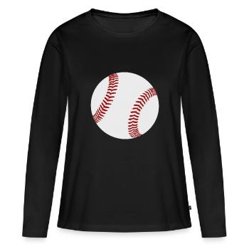 Baseball - Frauen Premium Bio Langarmshirt - Schwarz - Vorne - Julia (174cm)