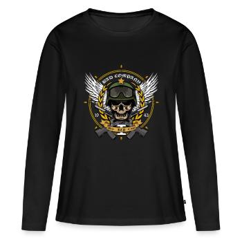 bad company - T-shirt manches longues Premium bio Femme - noir - Devant - Julia (174cm)