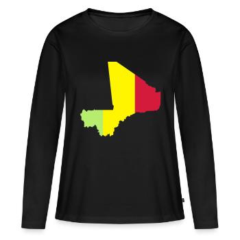 Mali - T-shirt manches longues Premium bio Femme - noir - Devant - Julia (174cm)