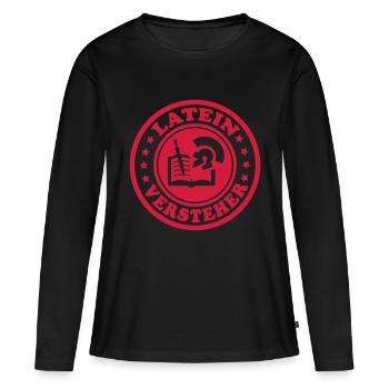 Latein-Versteher (Stempel) - Frauen Premium Bio Langarmshirt - Schwarz - Vorne - Julia (174cm)
