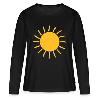 Shining sun - Women's Premium Organic Long Sleeve Shirt - black - Front - Julia (174cm)