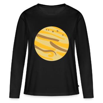 Jupiter - T-shirt manches longues Premium bio Femme - noir - Devant - Julia (174cm)
