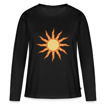 sonne sonnenstrahlen - Frauen Premium Bio Langarmshirt - Schwarz - Vorne - Julia (174cm)