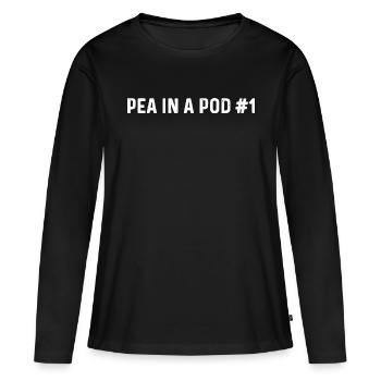 Two Peas In a Pod Cute Couples Halloween Costume I - Frauen Premium Bio Langarmshirt - Schwarz - Vorne - Julia (174cm)