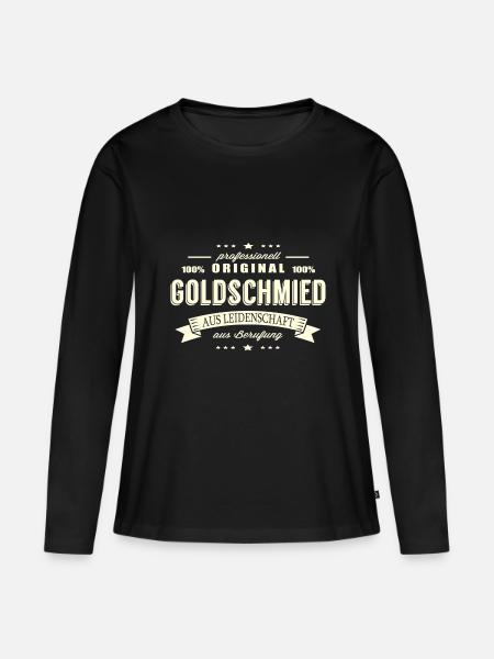 Goldschmied aus Leidenschaft - Frauen Premium Bio Langarmshirt - Schwarz