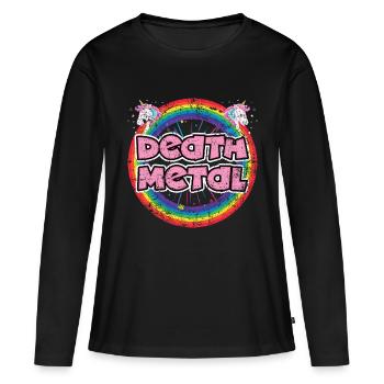 Death Metal - T-shirt manches longues Premium bio Femme - noir - Devant - Julia (174cm)
