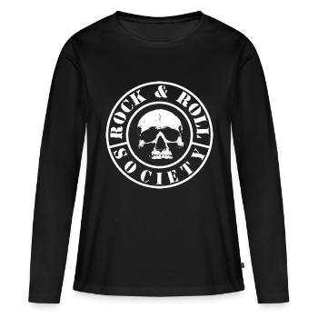 rock and roll - T-shirt manches longues Premium bio Femme - noir - Devant - Julia (174cm)