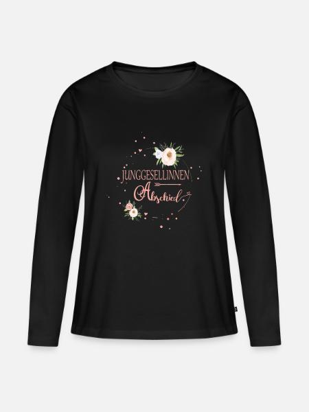junggesellinnenabschied_lala - Frauen Premium Bio Langarmshirt - Schwarz