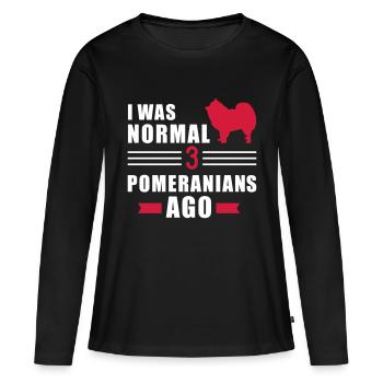 Spitz - Frauen Premium Bio Langarmshirt - Schwarz - Vorne - Julia (174cm)