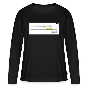 human.exe ne fonctionne plus en disant human .exe - T-shirt manches longues Premium bio Femme - noir - Devant - Julia (174cm)
