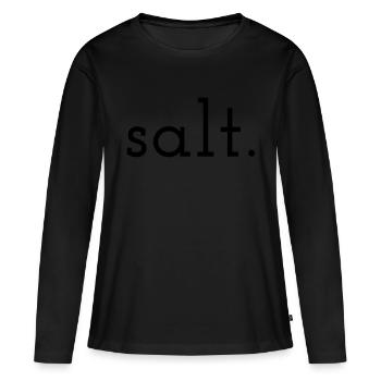 SALT BLACK - Women's Premium Organic Long Sleeve Shirt - black - Front - Julia (174cm)