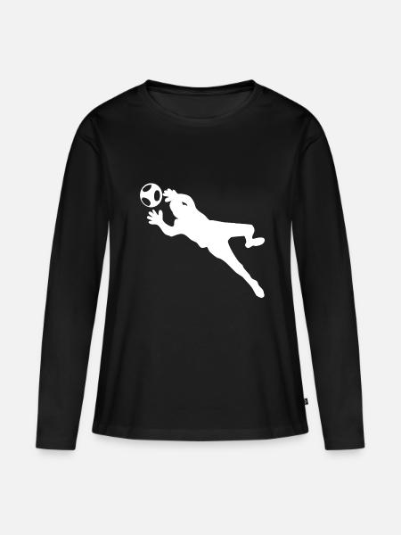 Fußball Torwart - Frauen Premium Bio Langarmshirt - Schwarz