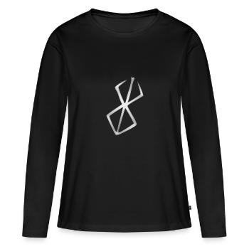 Rune berserker - T-shirt manches longues Premium bio Femme - noir - Devant - Julia (174cm)