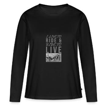 Biker T shirts Motorcycle - Frauen Premium Bio Langarmshirt - Schwarz - Vorne - Julia (174cm)