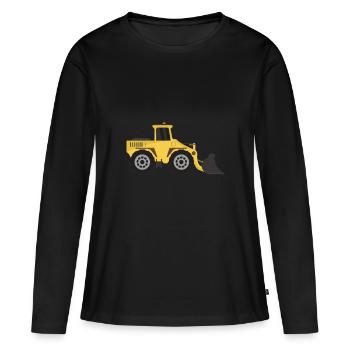excavator property - Women's Premium Organic Long Sleeve Shirt - black - Front - Julia (174cm)