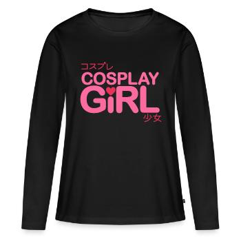 cosplay fille - T-shirt manches longues Premium bio Femme - noir - Devant - Julia (174cm)