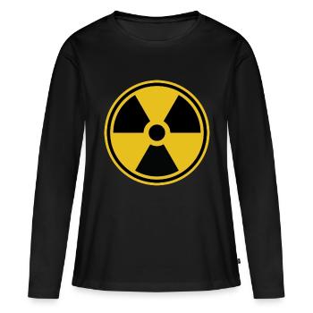 Radioactif - T-shirt manches longues Premium bio Femme - noir - Devant - Julia (174cm)