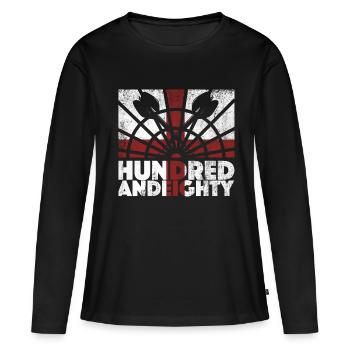Fléchettes Hundred and eighty 180 Angleterre Fléchettes - T-shirt manches longues Premium bio Femme - noir - Devant - Julia (174cm)