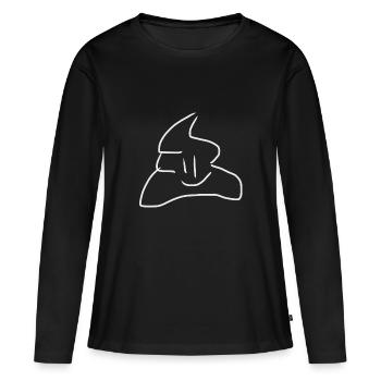 Petit tas - T-shirt manches longues Premium bio Femme - noir - Devant - Julia (174cm)