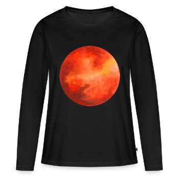Mars ( Mars ) - T-shirt manches longues Premium bio Femme - noir - Devant - Julia (174cm)