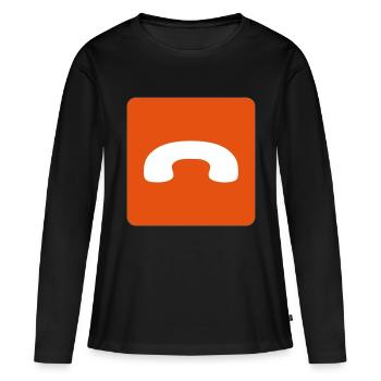 Appel refuse - T-shirt manches longues Premium bio Femme - noir - Devant - Julia (174cm)