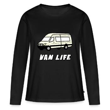 VAN LIFE VANLIFER NOMADS - T-shirt manches longues Premium bio Femme - noir - Devant - Julia (174cm)